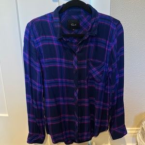 Rails size M button up lightweight flannel — good condition